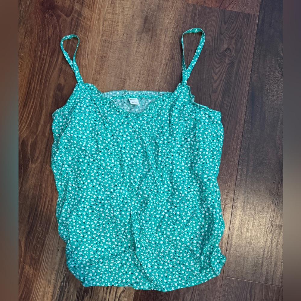 Old Navy Green Floral Camisole